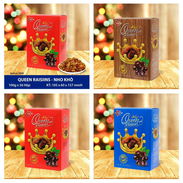 Nho Queen Raisiins - Thùng 36 hộp