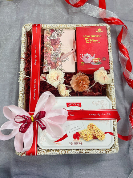 [KR01] Khay Gỗ Quà Tết Không Rượu 3 món