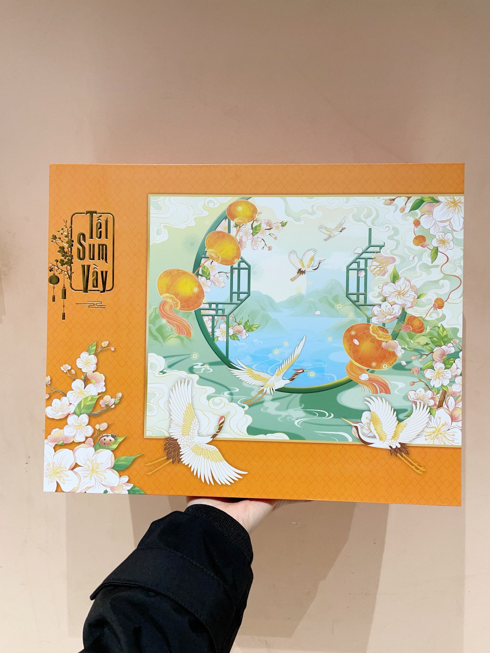 Hộp Tết Sum Vầy Đựng Quà Tết Cao Cấp Xuân Giáp Thìn 2024 size nhỏ 36x29x10cm