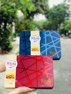 Bánh chống lưng Oat Meal Phomai 350gr hãng Richy - Thùng 8 hộp