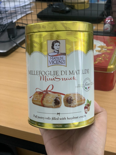 Bánh cuộn soclola Ý Vicenzovo dạng lon - Thùng 20 lon