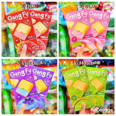 Bánh kẹp kem trái cây GangFu 55g - Thùng 48 hộp