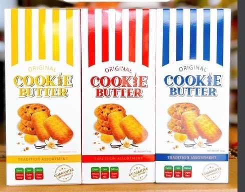 Bánh Cookie butter kẻ sọc - Thùng 36 hộp