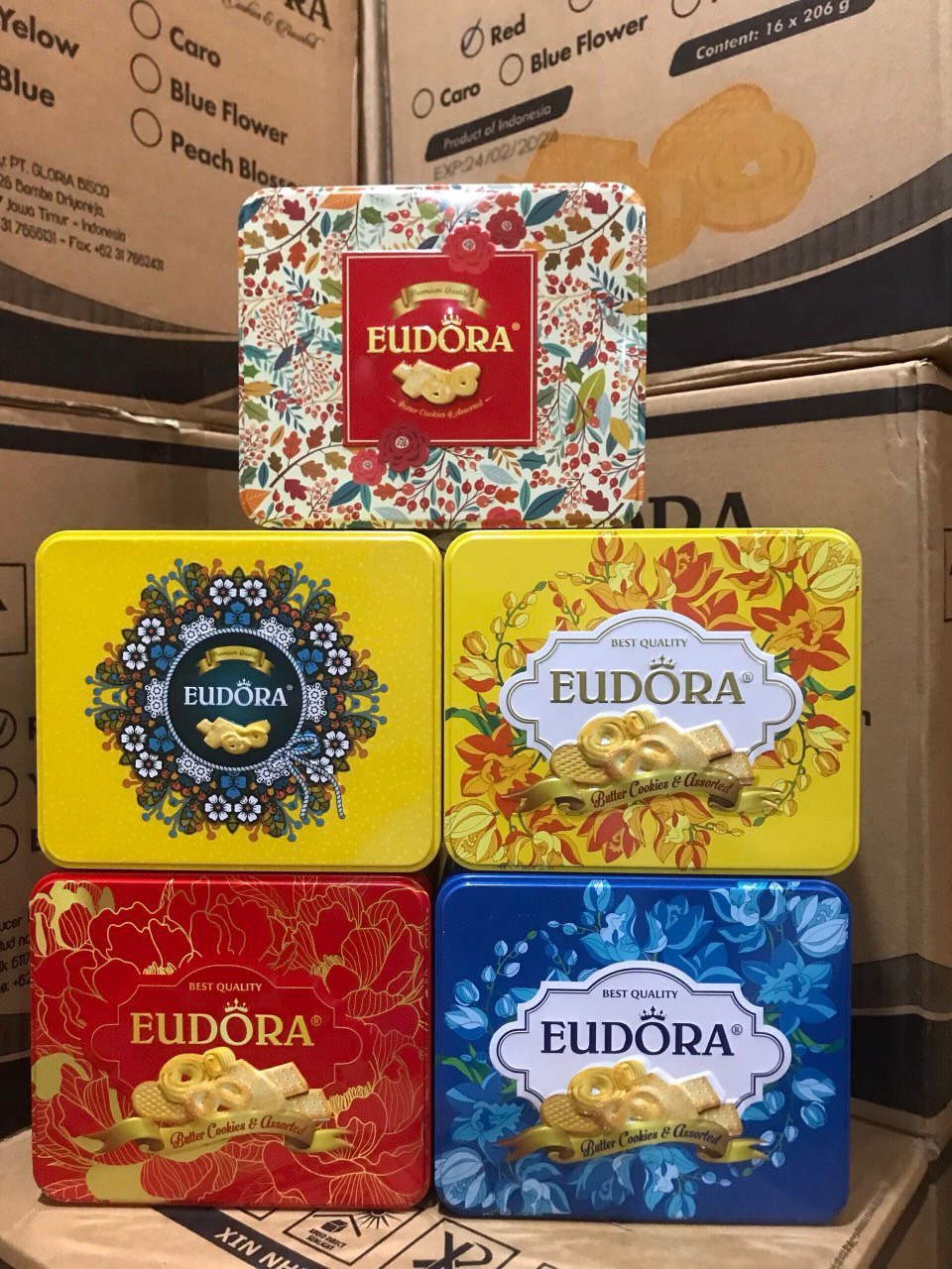 Bánh Eudora hoa chữ nhật 206g - Thùng 16 hộp