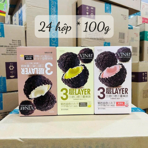 Kẹo Franzzi bọc sữa Layer 100g - Thùng 24 hộp