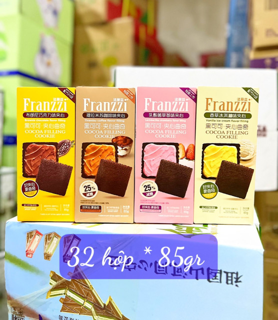 Bánh Franzzi kẹp vuông 85g- Thùng 32 hộp