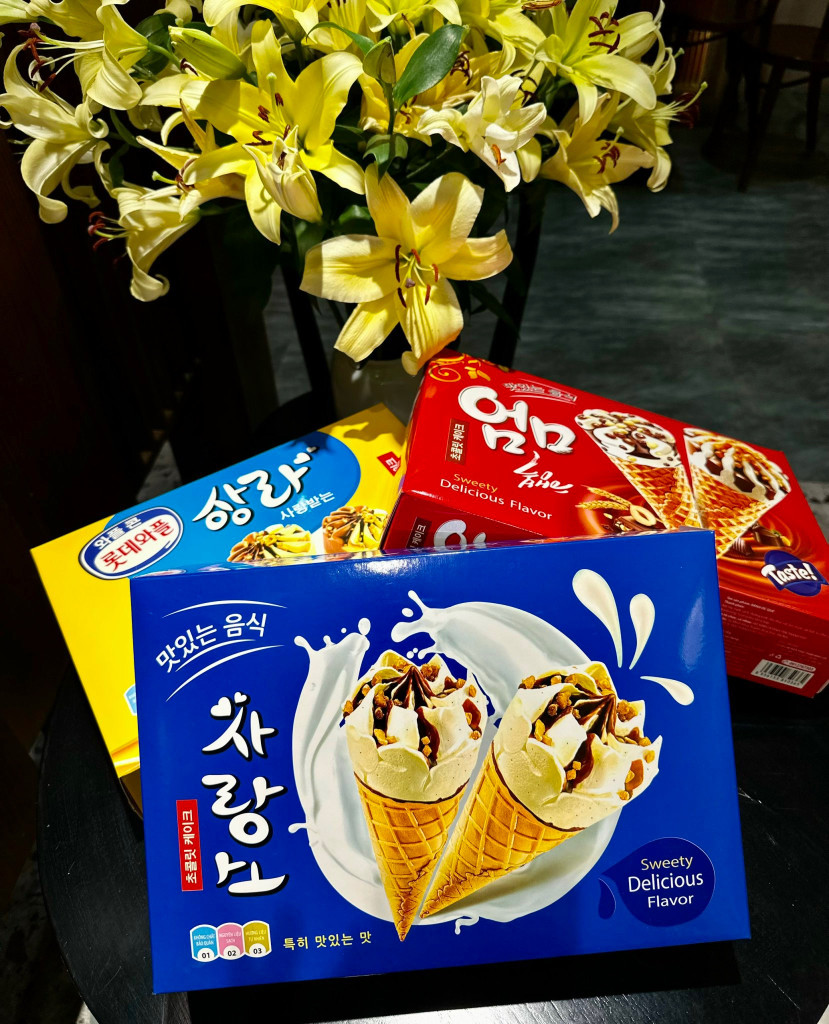 Kem ốc quế chống lưng chữ Hàn Minh Lộc - Thùng 20 hộp