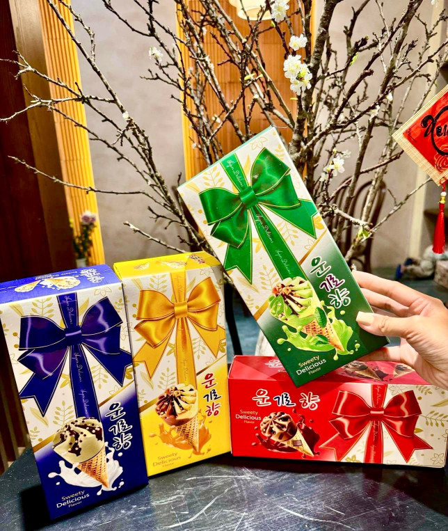 Kem ốc quế nơ dọc Minh Lộc - Thùng 36 hộp