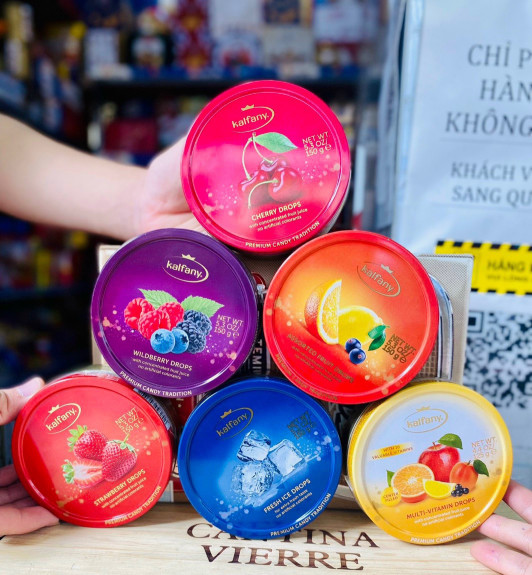 Kẹo ngậm Kalfany Đức khay 10hộp/màu