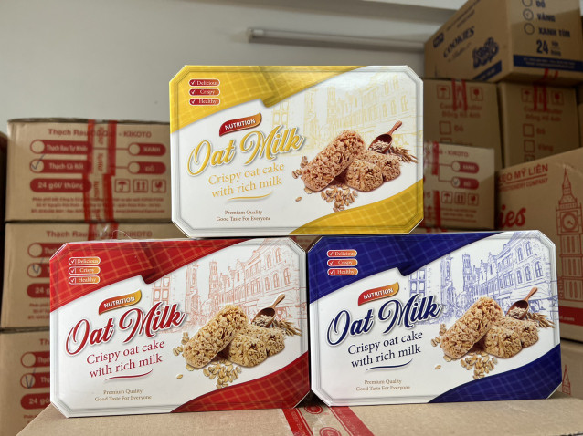 Bánh Oat Choco, Oat Milk chống lưng to Mỹ Liên - Thùng 14 hộp