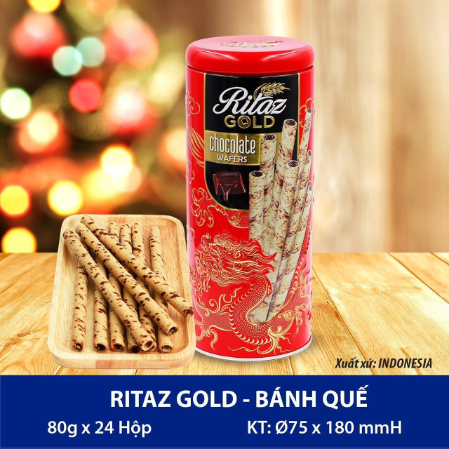 Bánh quế Ritaz dạng lon tiện lợi - Thùng 24 hộp