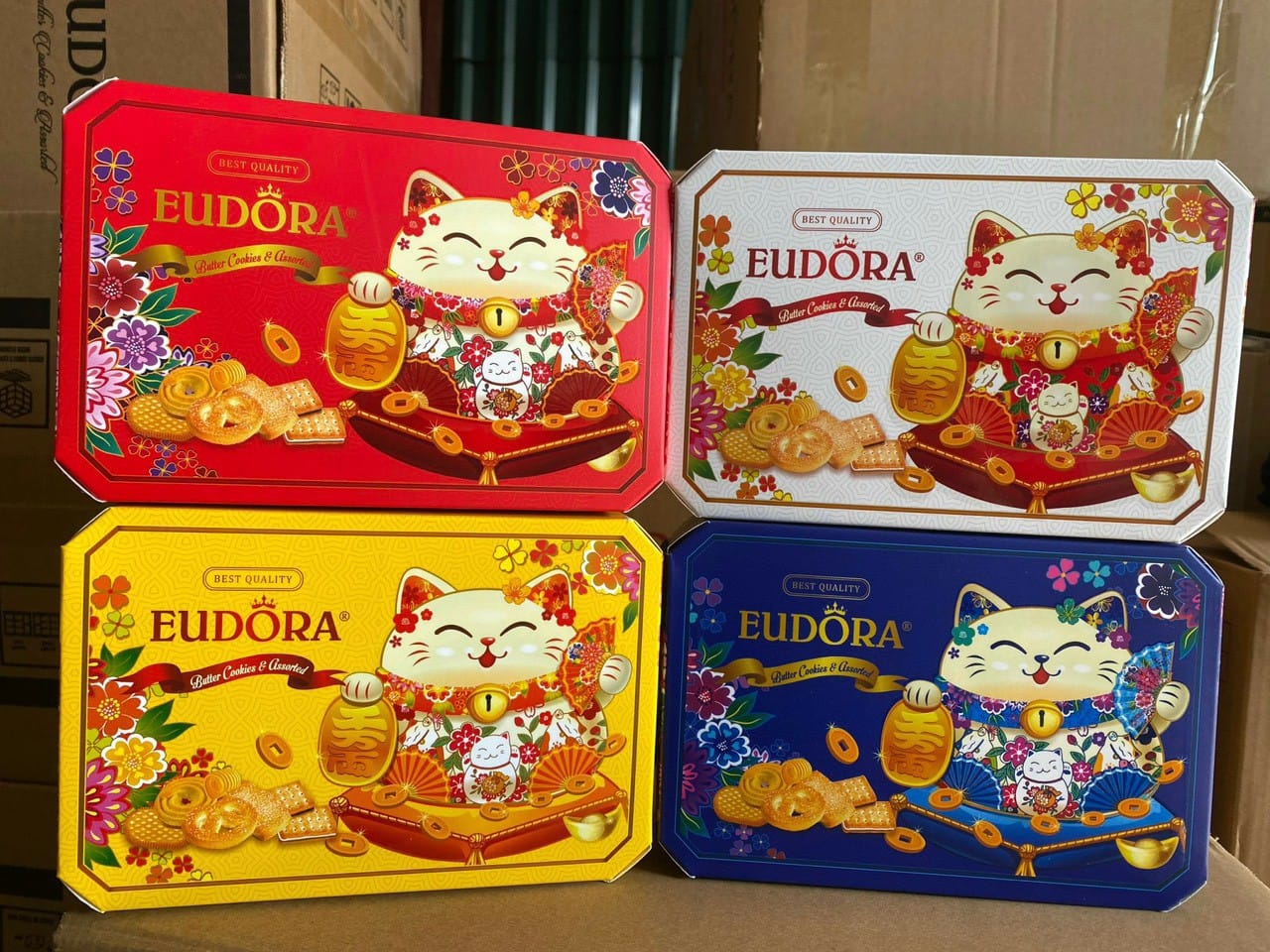 Bánh quy Eudora mèo nhí - Thùng 24 hộp
