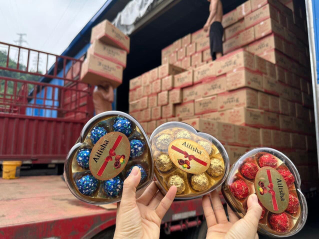 Socola tim Ailisha 8 viên - Thùng 36 hộp