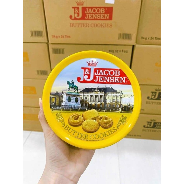 Bánh Quy Bơ Jacob Jensen Malay hộp 114g siêu thơm ngon - Thùng 24 hộp