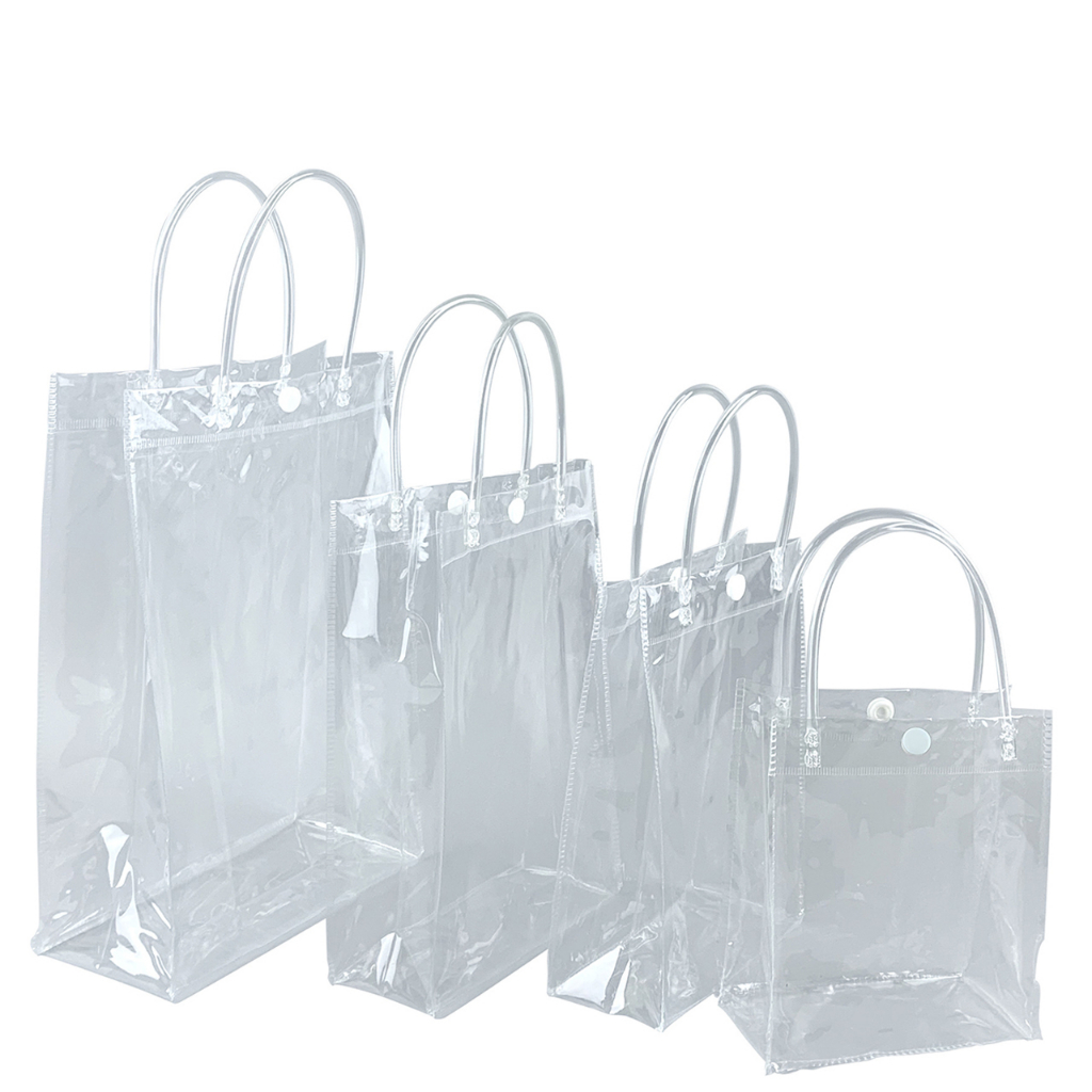 Túi nhựa dẻo quai trong suốt nhiều kích thước chất liệu PVC siêu bền