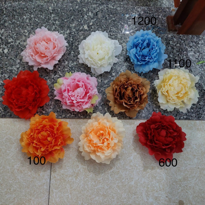 Hoa mẫu đơn 14cm phụ kiện trang trí Tết