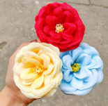 Hoa Trà Lụa - phụ kiện trang trí đồ Tết