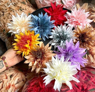 Hoa pha lê 12cm - Phụ kiện trang trí đồ Tết
