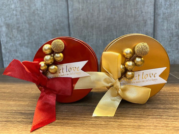 Hộp kẹo thiếc tròn nhỏ 7cm